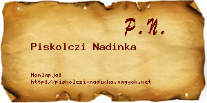 Piskolczi Nadinka névjegykártya